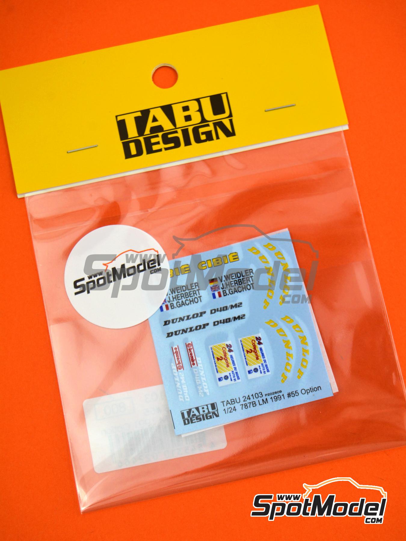 Tabu Design TABU24103: Marking / livery 1/24 scale - Mazda 787B